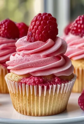 Raspberry Cupcakes with Raspberry Filling and Russian Buttercream