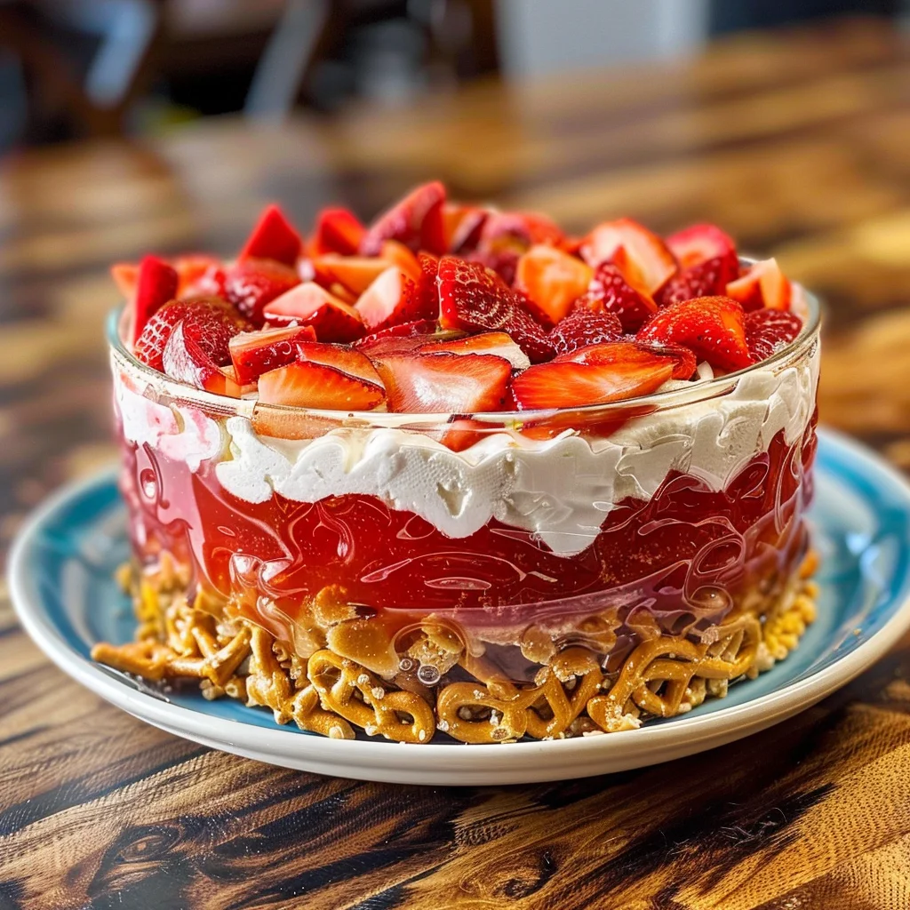 Strawberry Pretzel Jello Salad