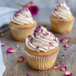 Vegan Cardamom Rose Cupcakes