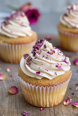Vegan Cardamom Rose Cupcakes