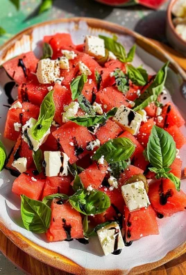 Watermelon Basil Feta Salad