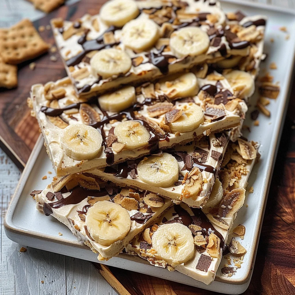 Banana & Nutella Frozen Yogurt Bark