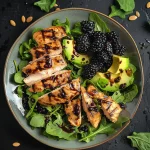 Blackberry Basil Grilled Chicken Salad