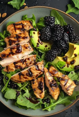 Blackberry Basil Grilled Chicken Salad