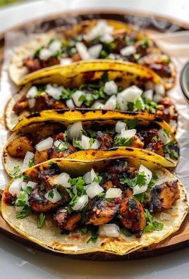 Charred Chile–Marinated Grilled Chicken Tacos
