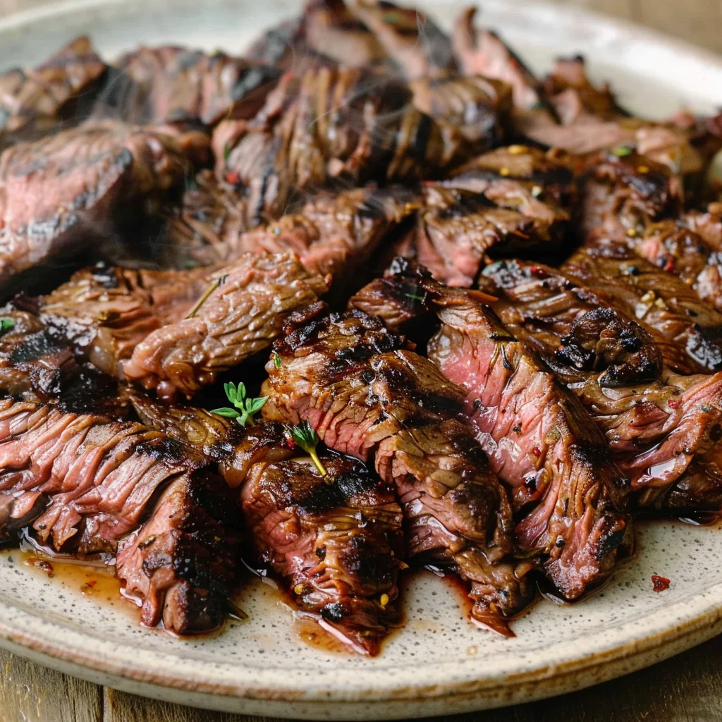 Charred and Juicy Marinated Skirt Steak
