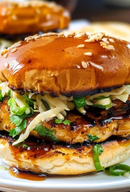 Chicken Teriyaki Burgers with Sesame Slaw