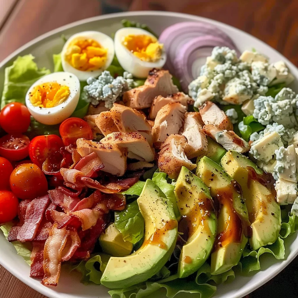 Classic American Cobb Salad with Crispy Bacon
