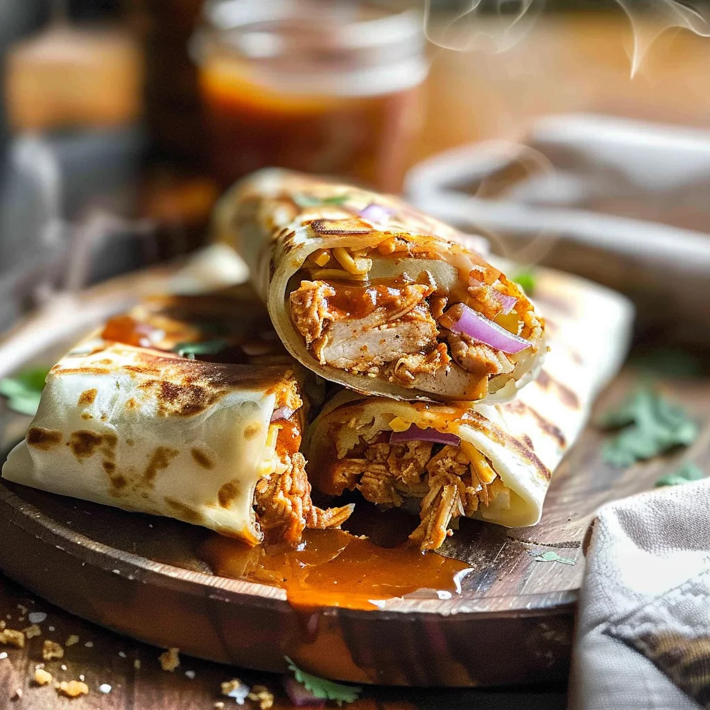 Crispy BBQ Chicken Wraps