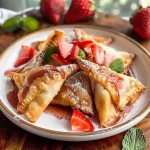 Deep-Fried Strawberry Cheesecake Stuffed Wonton Bites: Irresistibly Crispy!