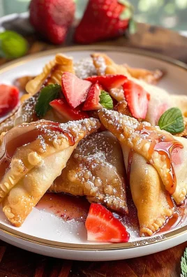 Deep-Fried Strawberry Cheesecake Stuffed Wonton Bites: Irresistibly Crispy!