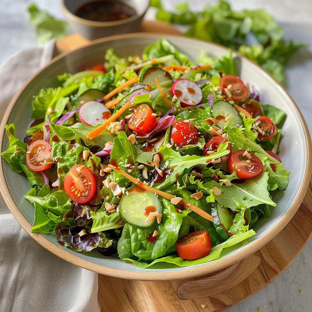 Fresh Mixed Greens Side Salad (for Steak, Pasta, & More!)