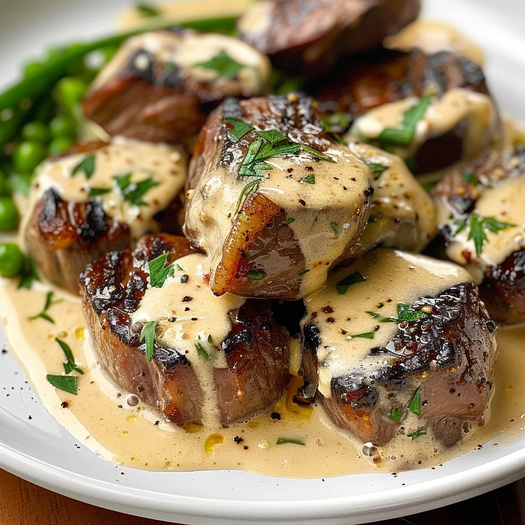 Garlic Butter Steak Bites with Parmesan Cream Sauce: A Flavorful, Easy Recipe