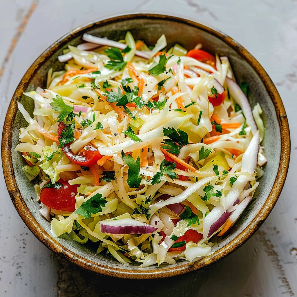 Greek Cabbage Salad - Lahanosalata (vinegar coleslaw)