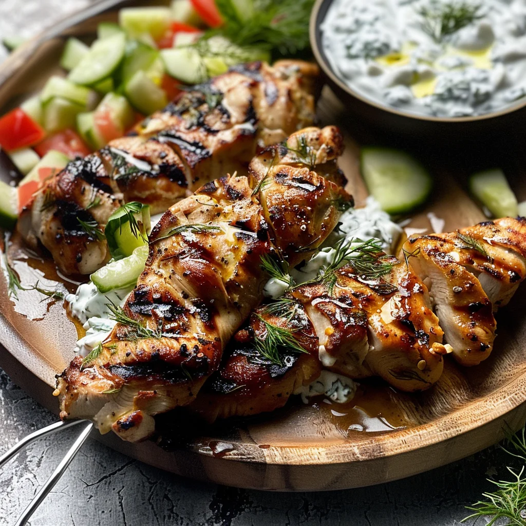 Grilled Chicken with Yogurt Sauce