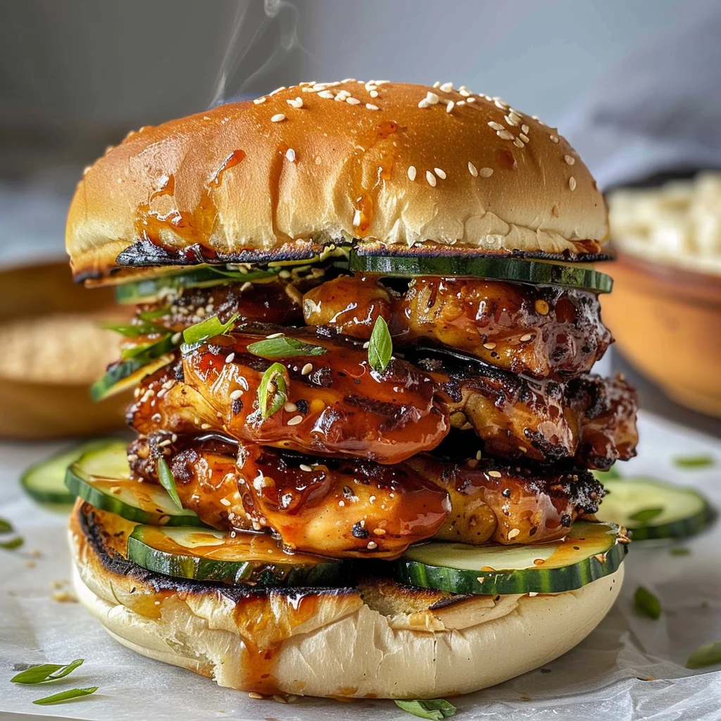 Grilled Korean BBQ Chicken Sandwich