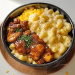 High Protein Honey BBQ Chicken Mac & Cheese