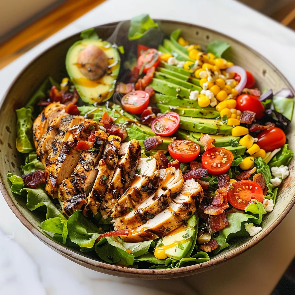 Honey Mustard Chicken Salad with Avocado, Bacon & Goat Cheese