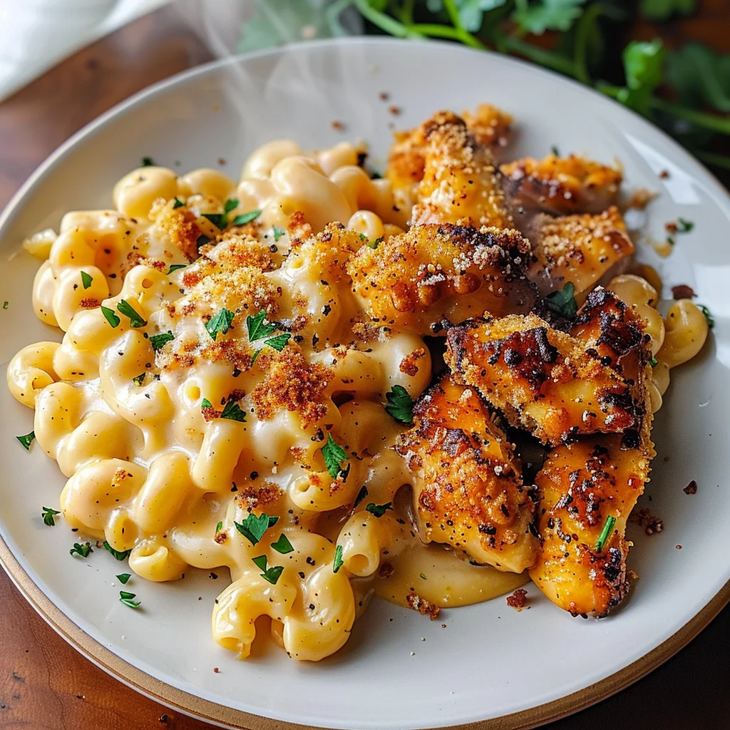 Honey Pepper Chicken Mac and Cheese
