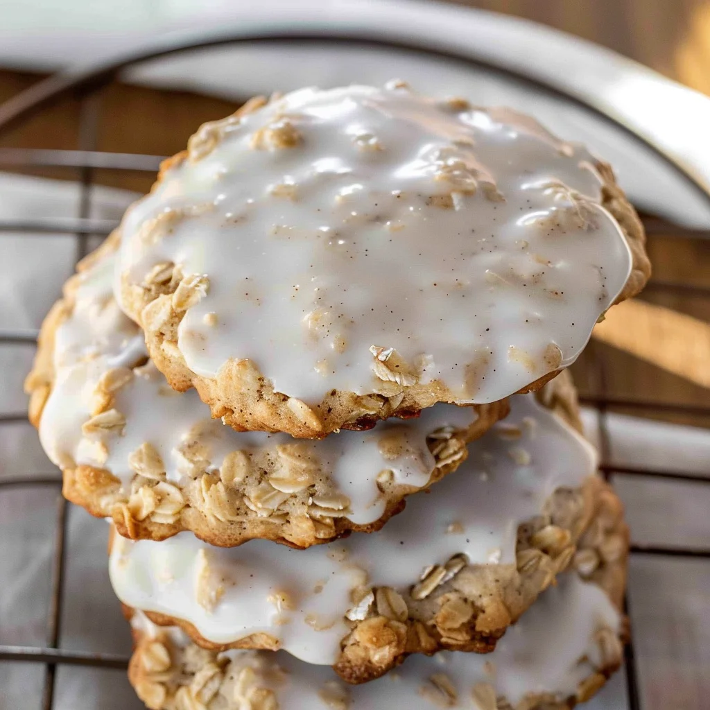 Iced oatmeal cookies - Crumbl copycat