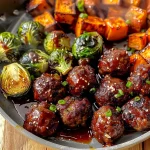Korean BBQ Meatballs and Vegetables