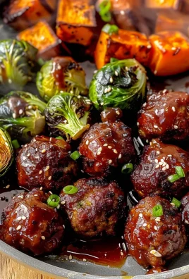 Korean BBQ Meatballs and Vegetables