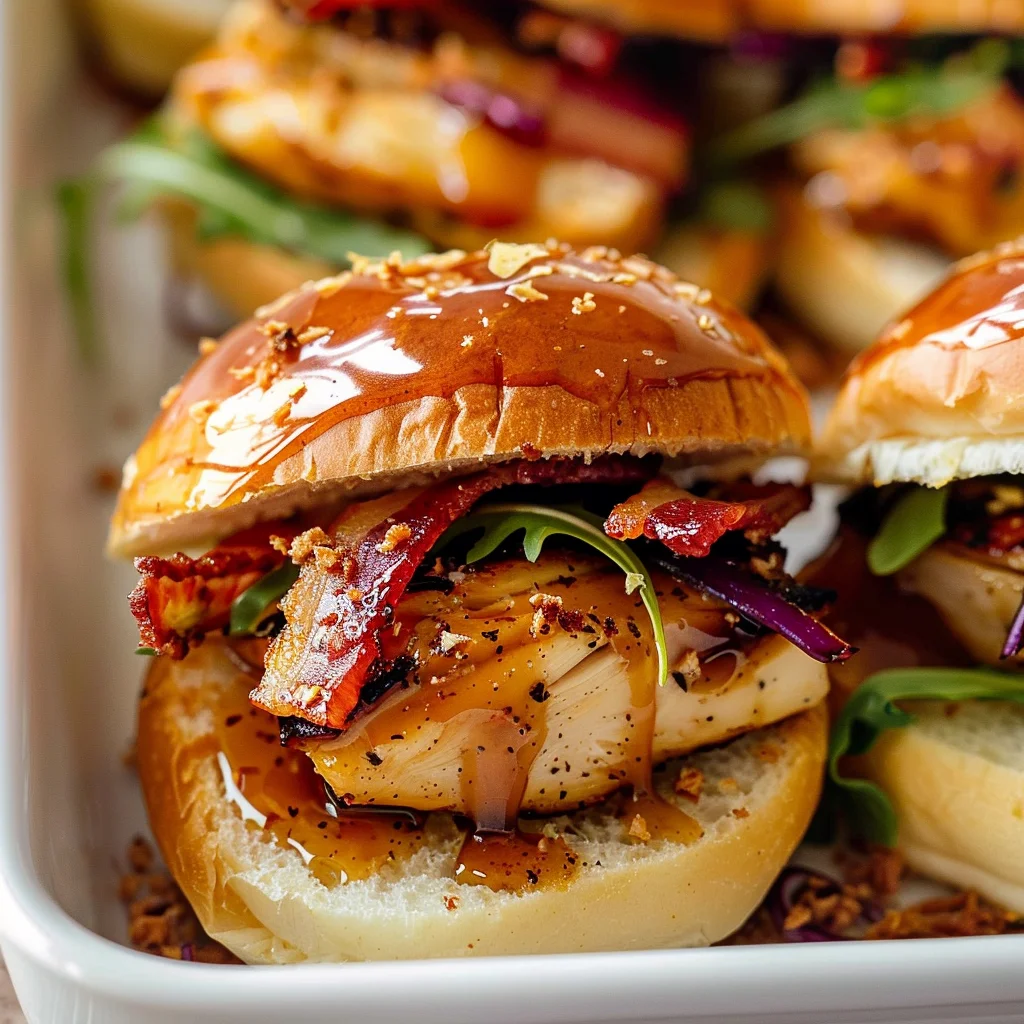 Maple Chicken & Bacon Sliders