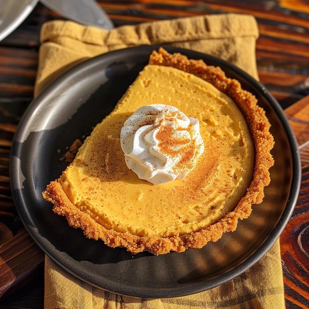 No Bake Marshmallow Pumpkin Pie