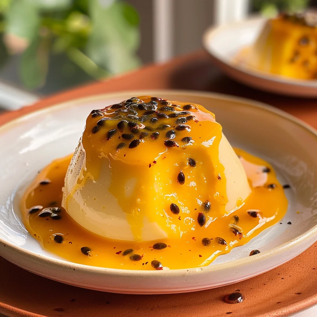 Passion Fruit Panna Cotta (no gelatin)