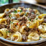 Philly Cheesesteak Tortellini Pasta