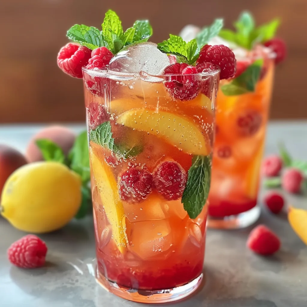 Raspberry Peach Lemonade