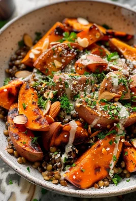 Roasted Sweet Potato Salad with Lentils
