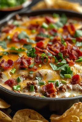 Sizzling Bacon Cheeseburger Queso Dip