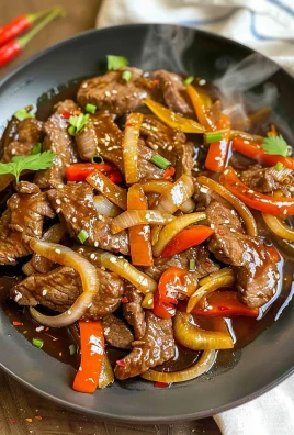 Sizzling Chinese Pepper Steak with Onions