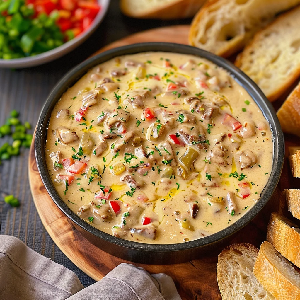 Slow Cooker Philly Cheesesteak Dip