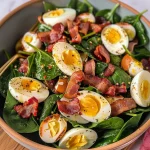 Spinach Salad with Bacon and Eggs