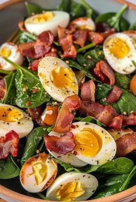 Spinach Salad with Bacon and Eggs