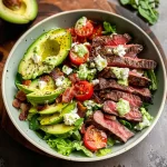 Steak Cobb Salad with Creamy Avocado Dressing {Whole30, Keto}