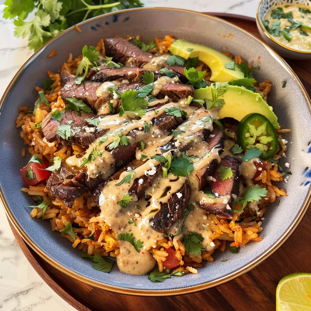 Steak Queso Rice