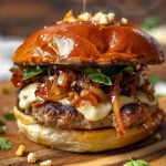 Turkey Burgers with Caramelized Onions and Aioli