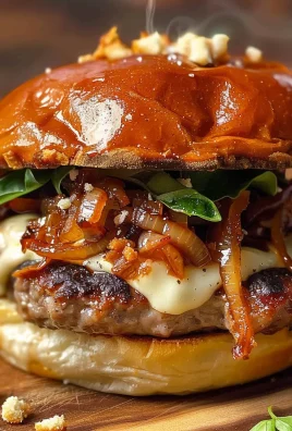 Turkey Burgers with Caramelized Onions and Aioli