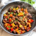Whole30 Steak Bites with Sweet Potatoes and Peppers