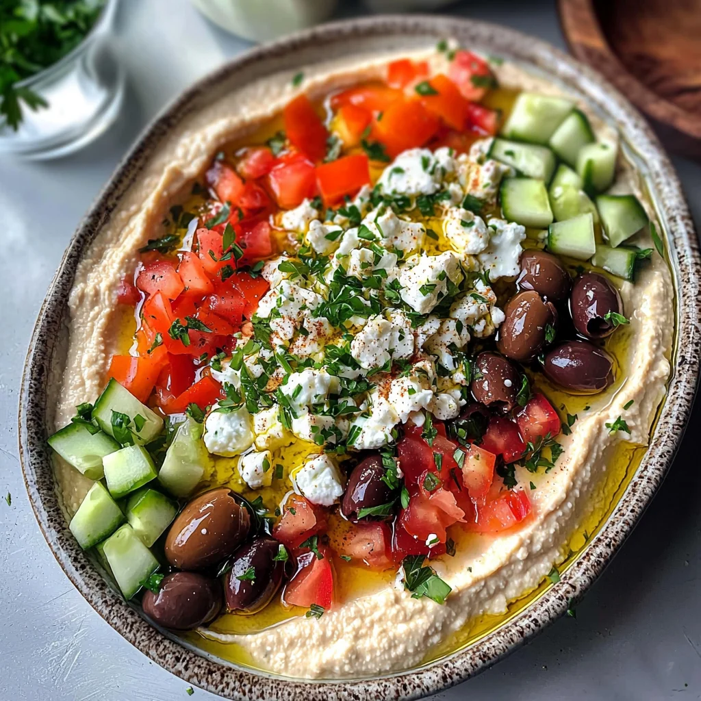7 Layer Greek Hummus Dip