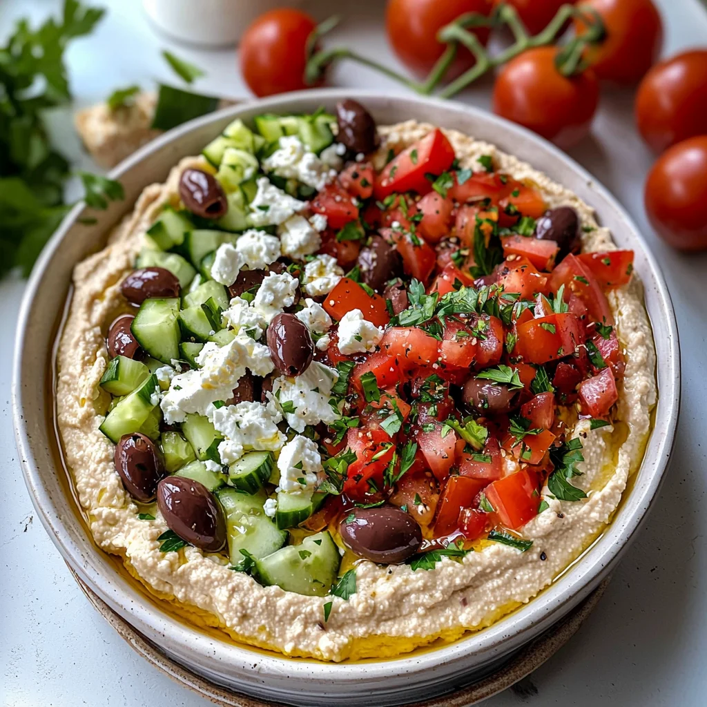 7 Layer Greek Hummus Dip