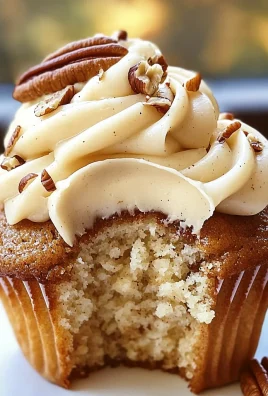 Banana Cinnamon Pecan Cupcakes with Cream Cheese Frosting