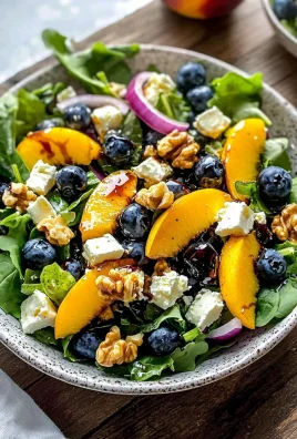 Blueberry Peach Feta Salad