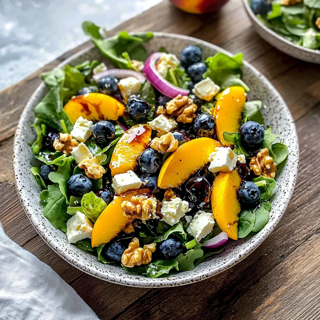 Blueberry Peach Feta Salad