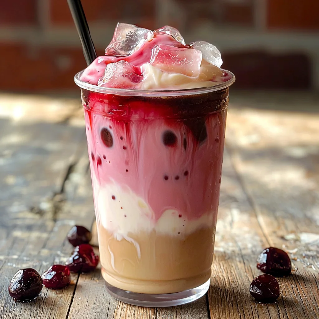 Cherry Vanilla Iced Latte