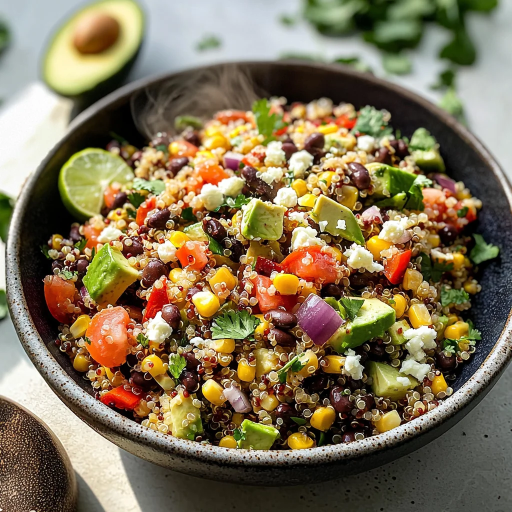 Chili-Lime Quinoa Black Bean Salad with Corn