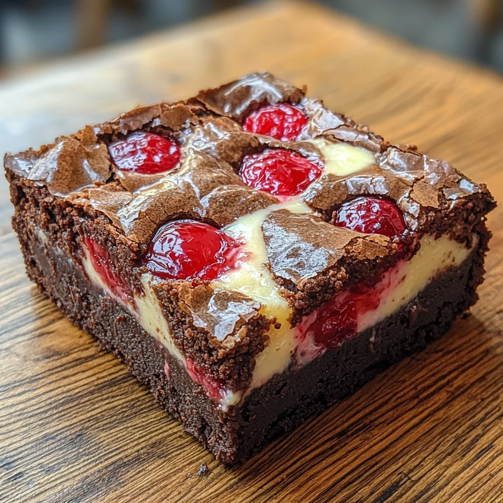 Chocolate Cherry Cheesecake Brownies image 2